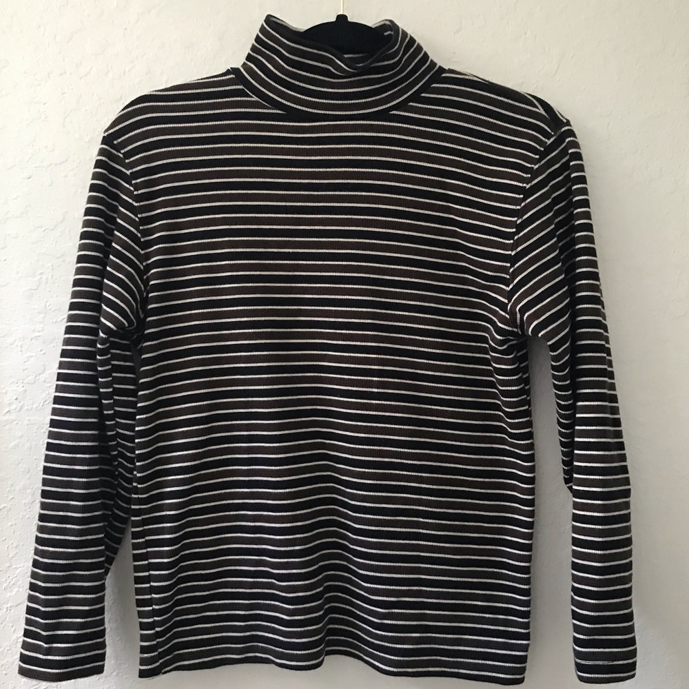 Black & Brown Turtle Neck ‘Ugly’ Sweater Top